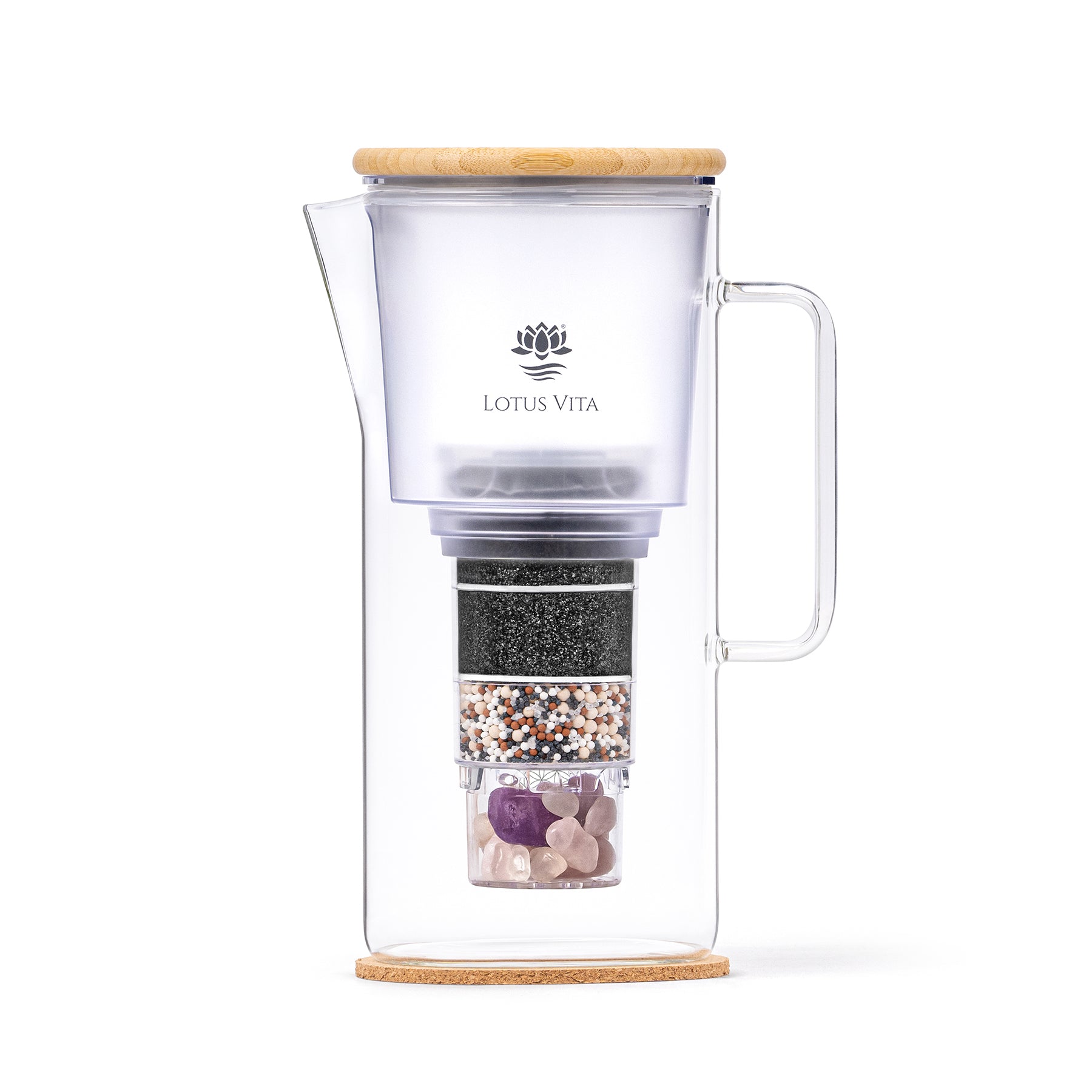 Lotus-Vita_Glas-Filterkaraffe-Katara_mit-Steinfach - Flow of Passion