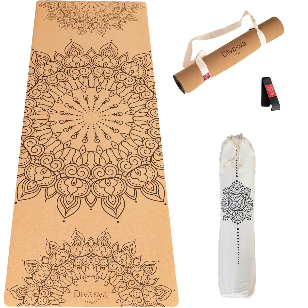 YogamatteKorkNaturkautschukrutschfestMandalanachhaltigTragegurt0017_5488bd9f-ad21-4247-81eb-431e910cb14b - Flow of Passion