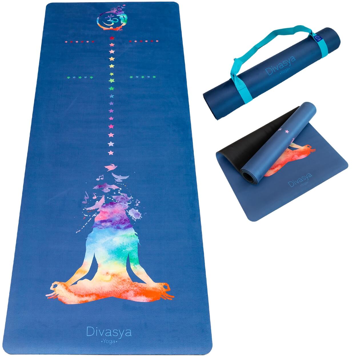 YogamatteNaturkautschukRainbowYogiBlau0010_b4c848c2-8796-4469-a5b4-e3ddb279af7f - Flow of Passion