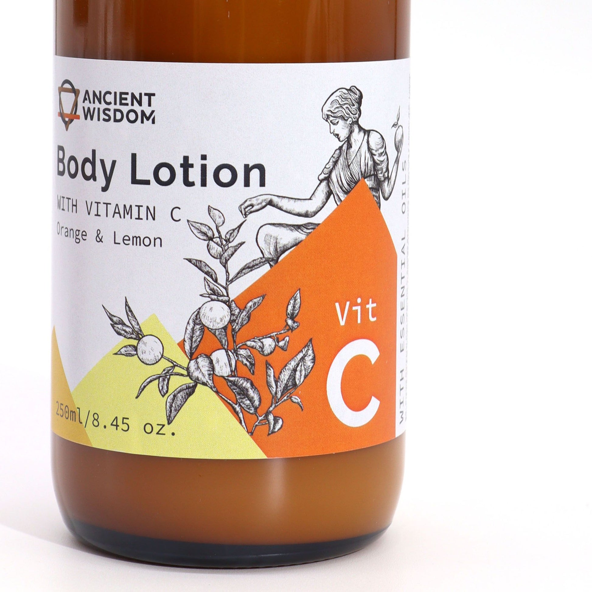 Vitamin-C-Körperlotion mit Orange und Zitrone, 250 ml.