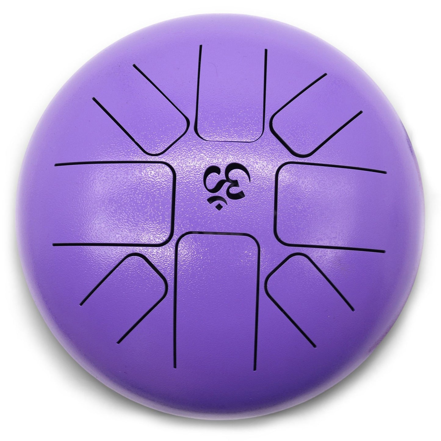 Violette Stahlzungentrommel mit Om-Symbol und 8 Tönen.