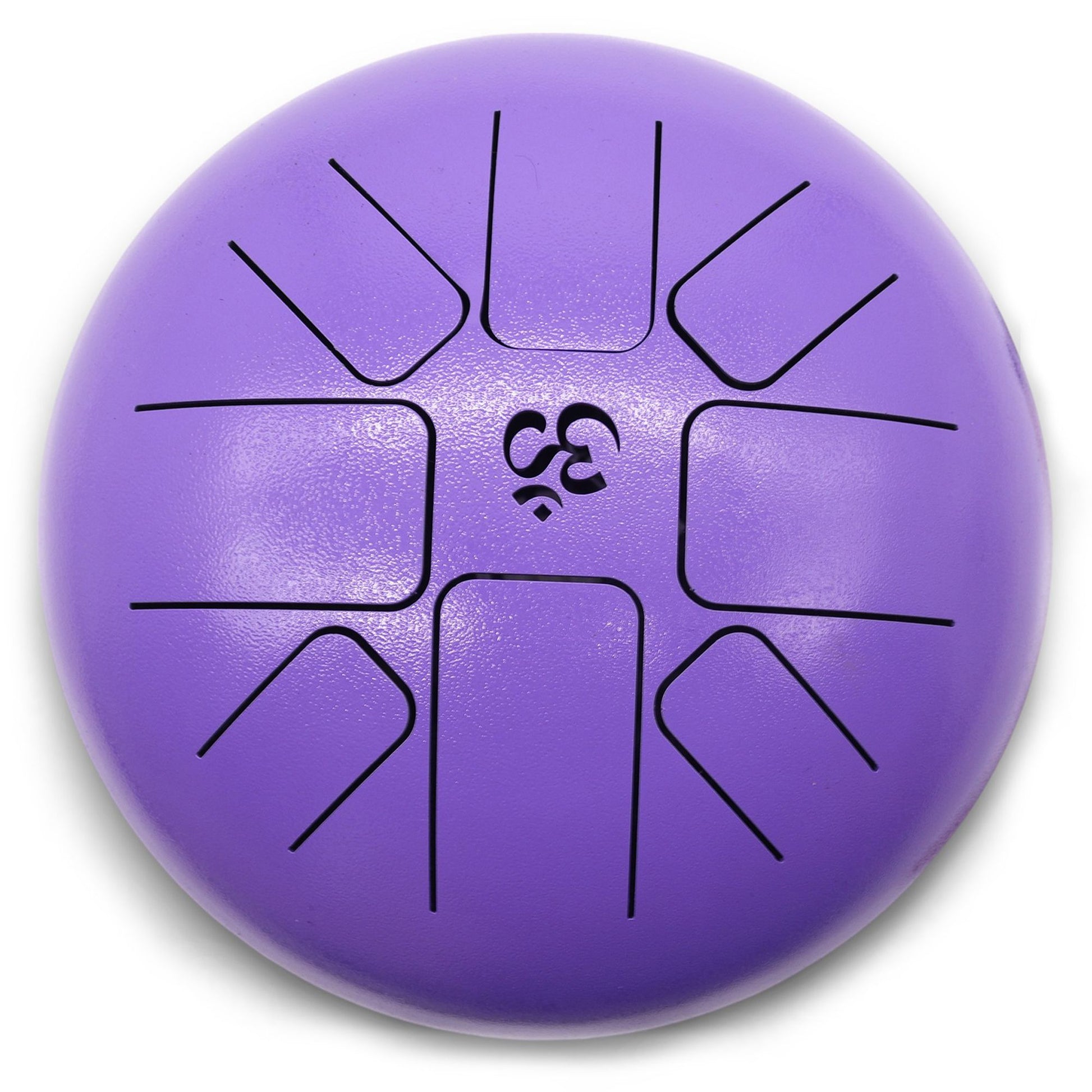 Violette Stahlzungentrommel mit Om-Symbol und 8 Tönen.
