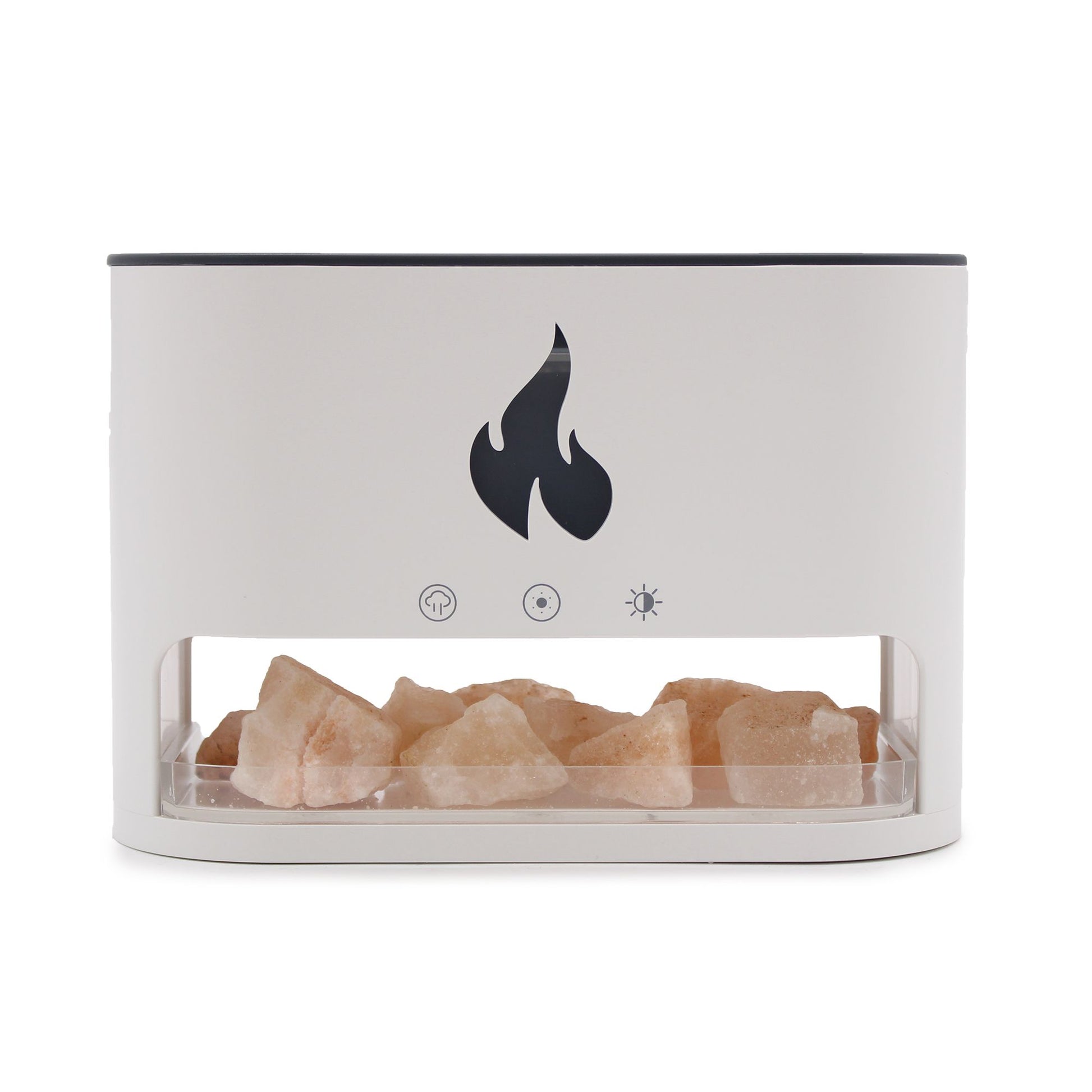 Himalaya-Salz-Aroma-Diffuser mit Flammen-Effekt und USB-C.
