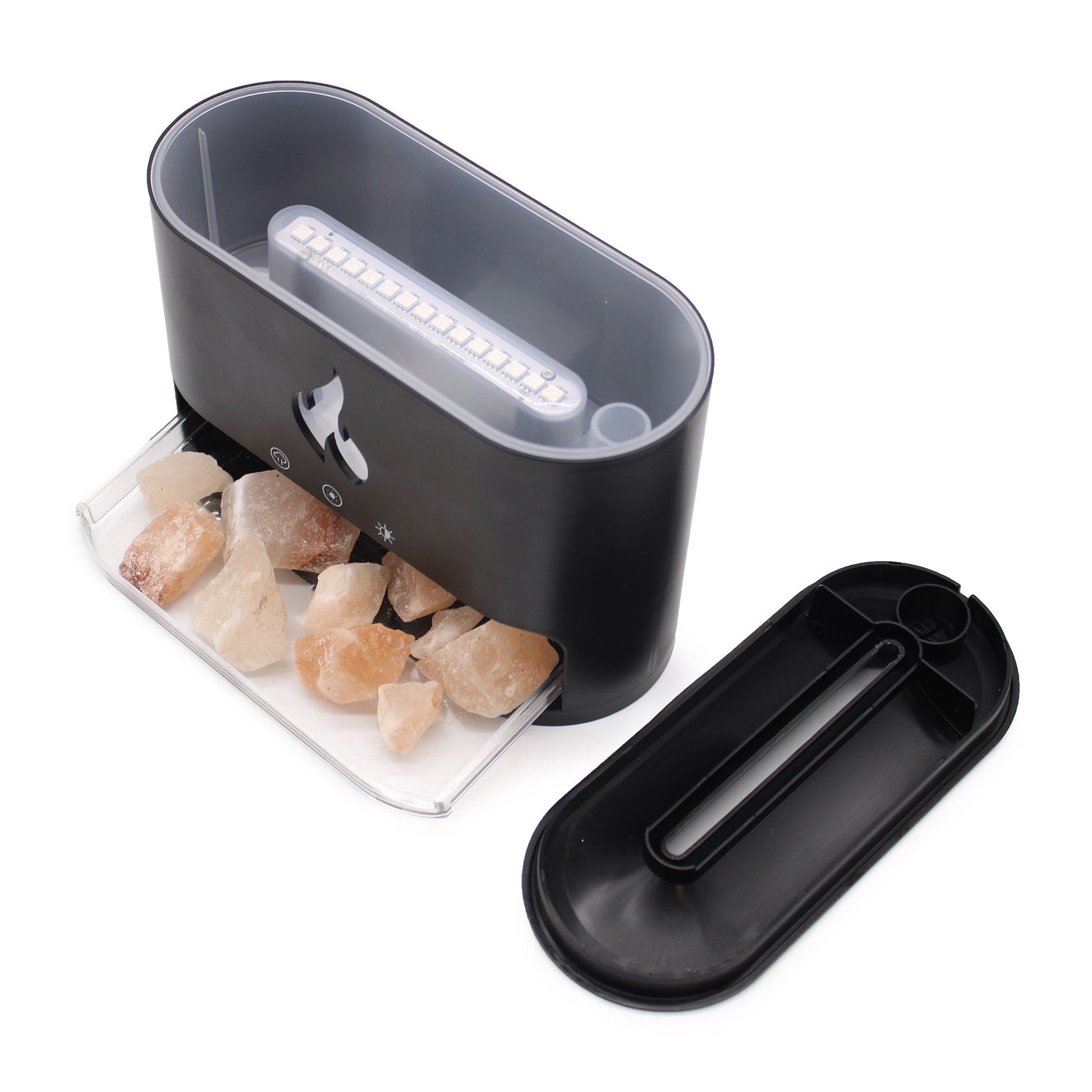 Himalaya-Salz Aroma-Diffuser mit Flammen-Effekt und USB-C.