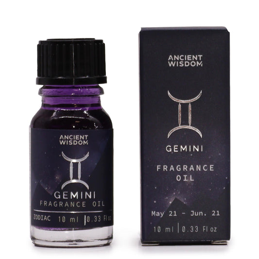 Sternzeichen Duftöl Zwillinge 10ml mit Gemini Symbol.