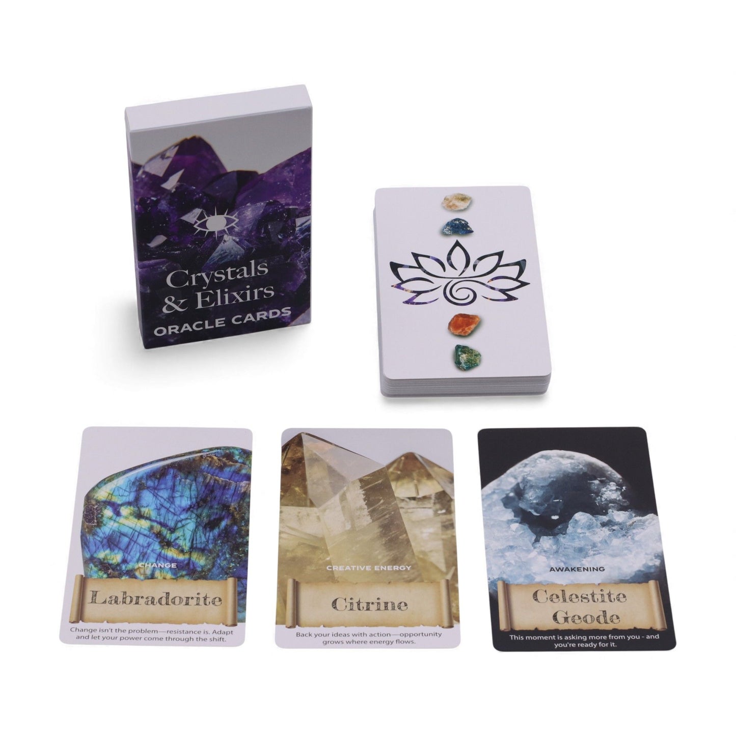 Crystals & Elixirs Orakelkarten Deck mit 40 Karten