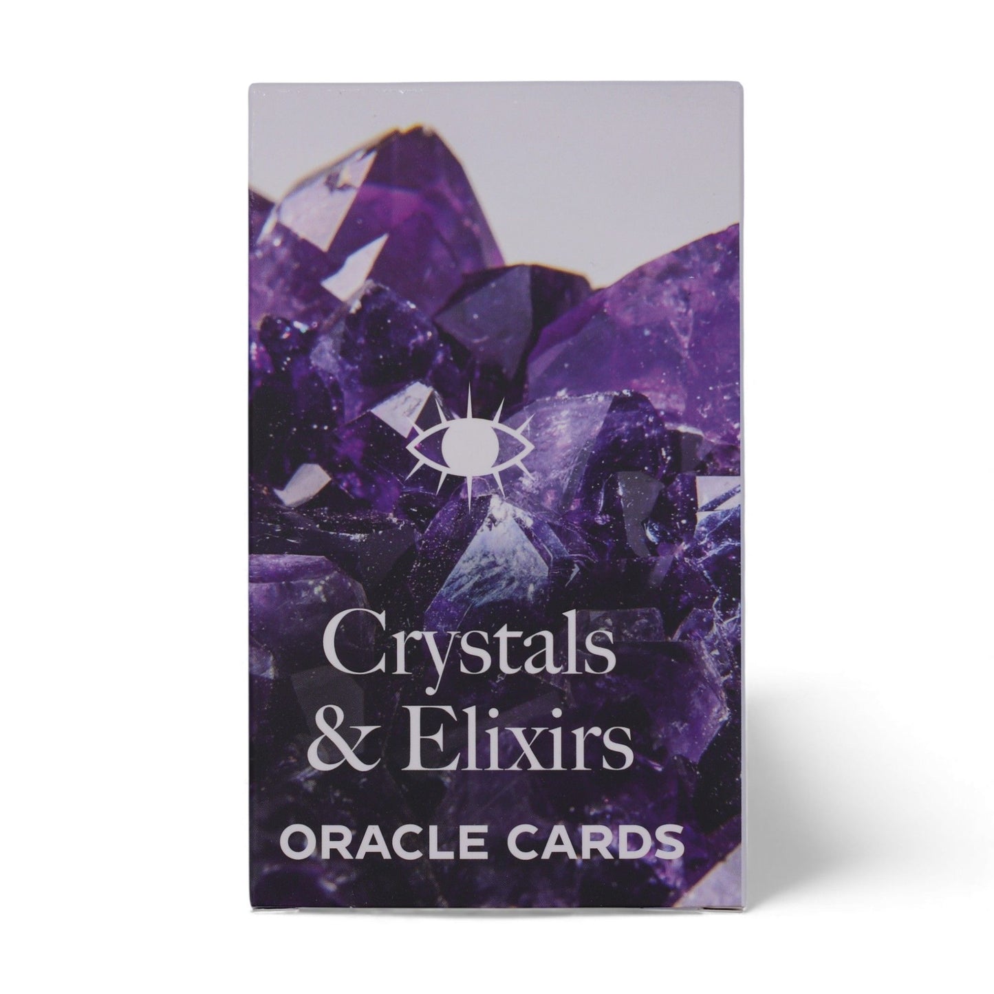 Crystals & Elixirs Orakelkarten mit 40 Karten und Edelstein-Illustrationen.