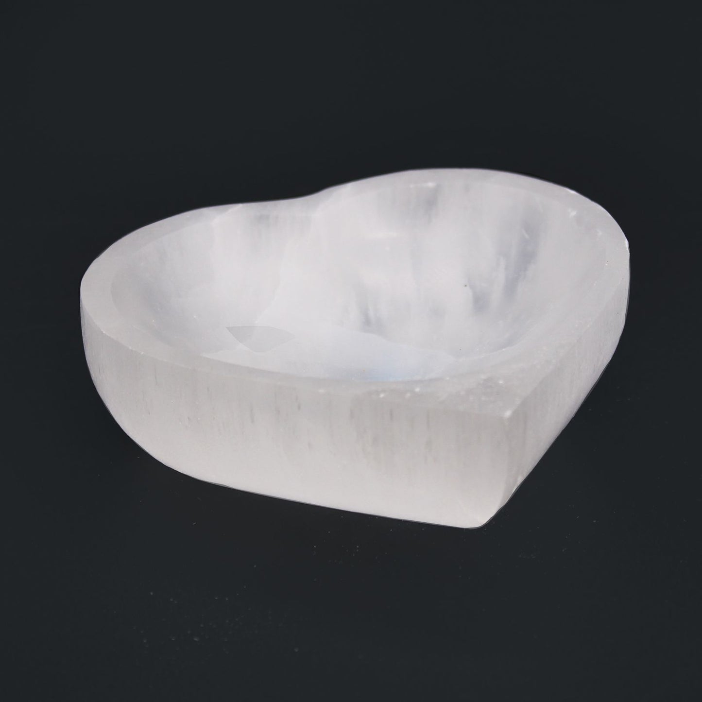 Selenitschale in Herzform, 10cm
