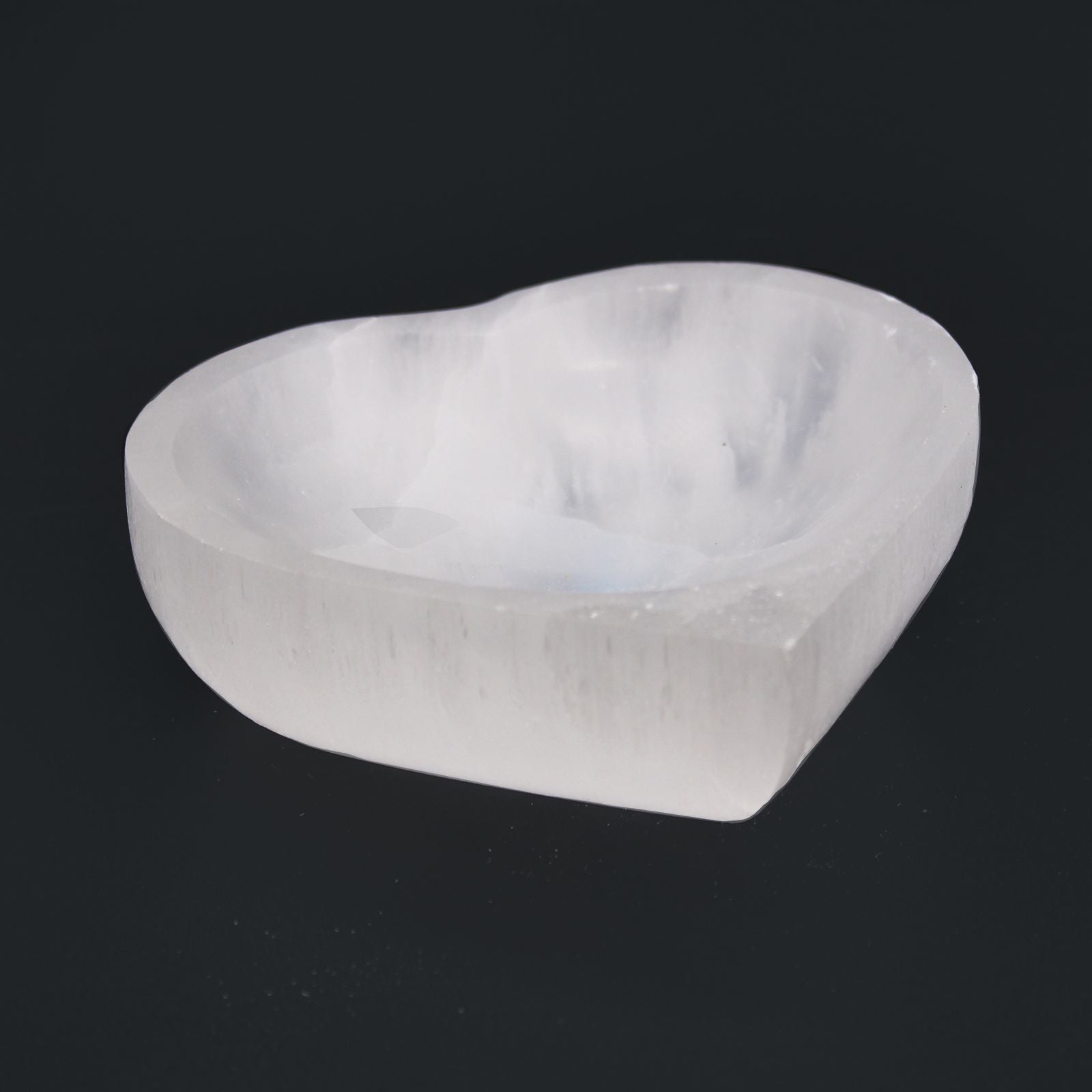 Selenitschale in Herzform, 10cm