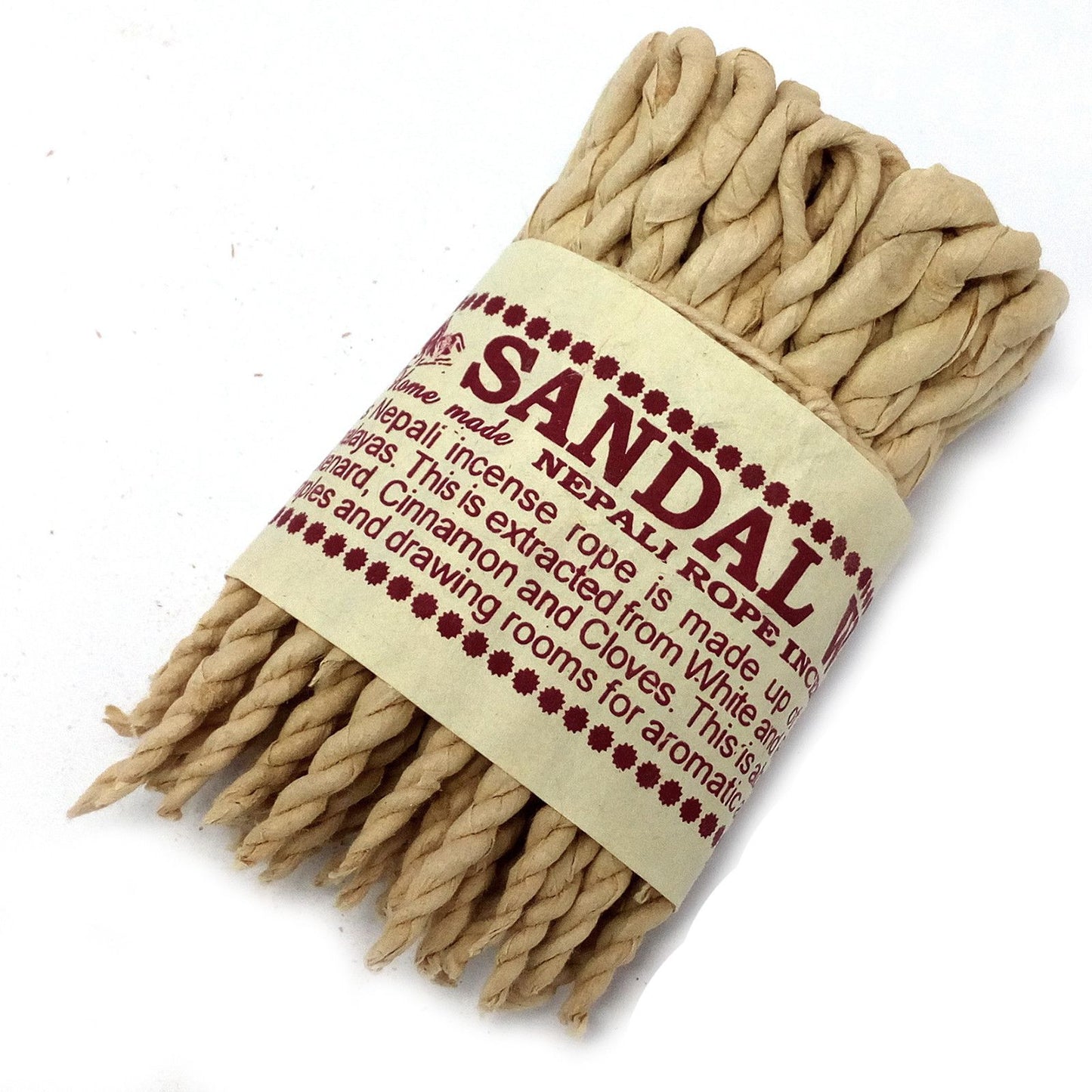 Räucherseile aus Sandelholz und Gewürzen, handgerollt in Nepal.