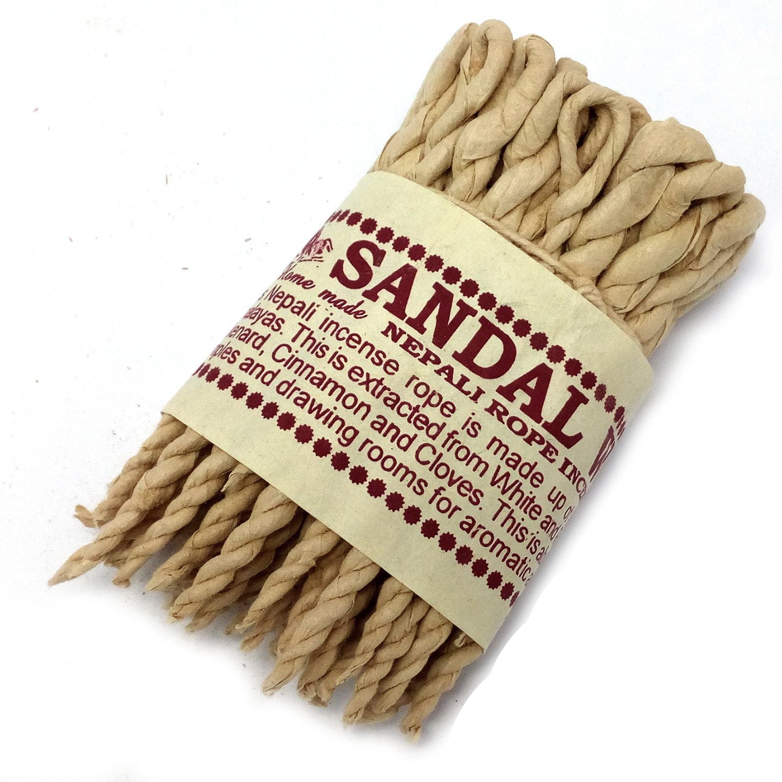 Räucherseile aus Sandelholz und Gewürzen, handgerollt in Nepal.