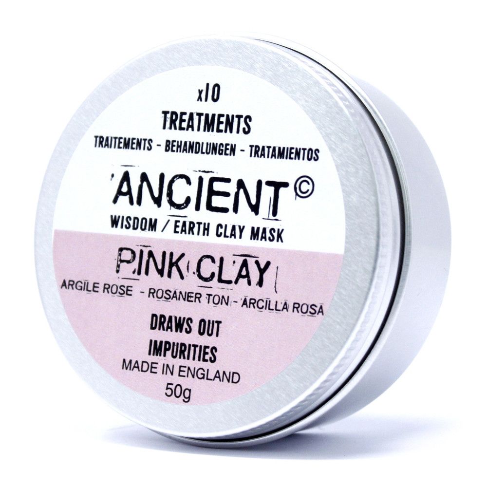 Dose mit rosa Kaolin-Tonerde-Gesichtsmaske von Ancient Wisdom.