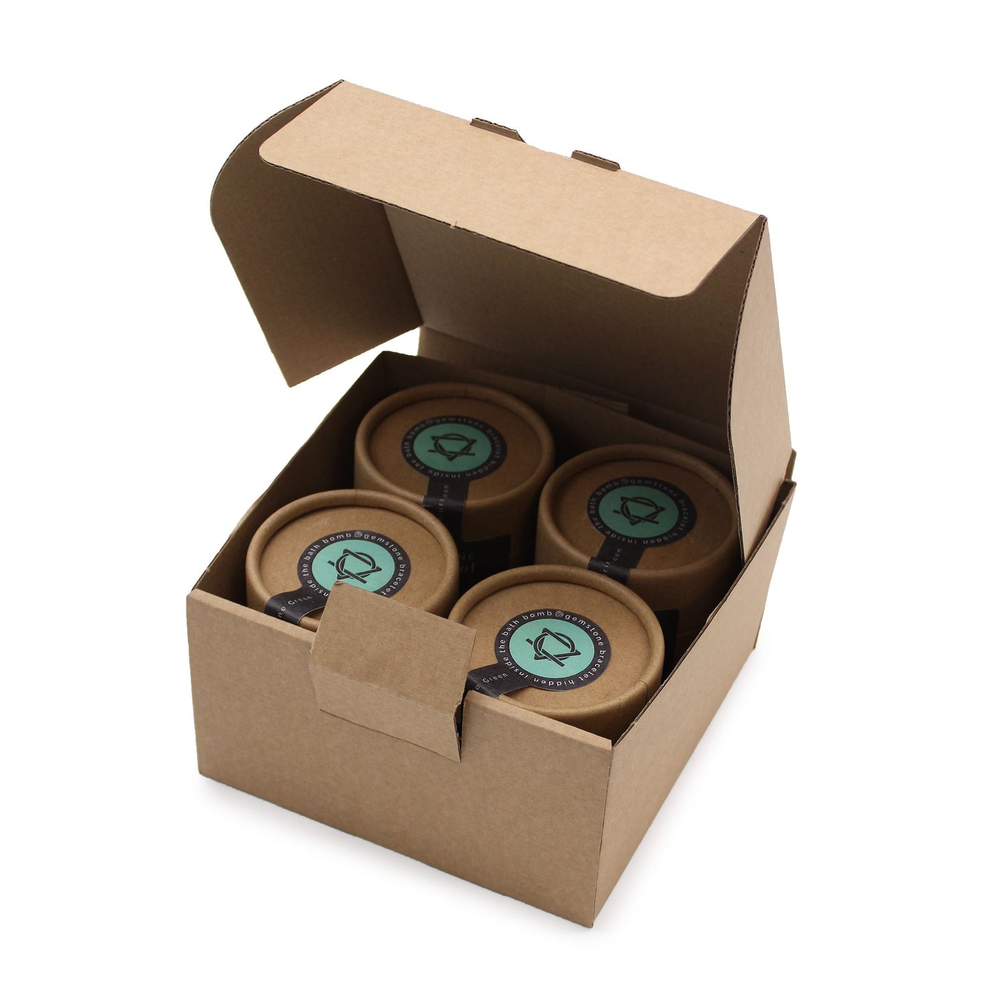 Badebombe mit Edelsteinarmband - weißer Jaspis