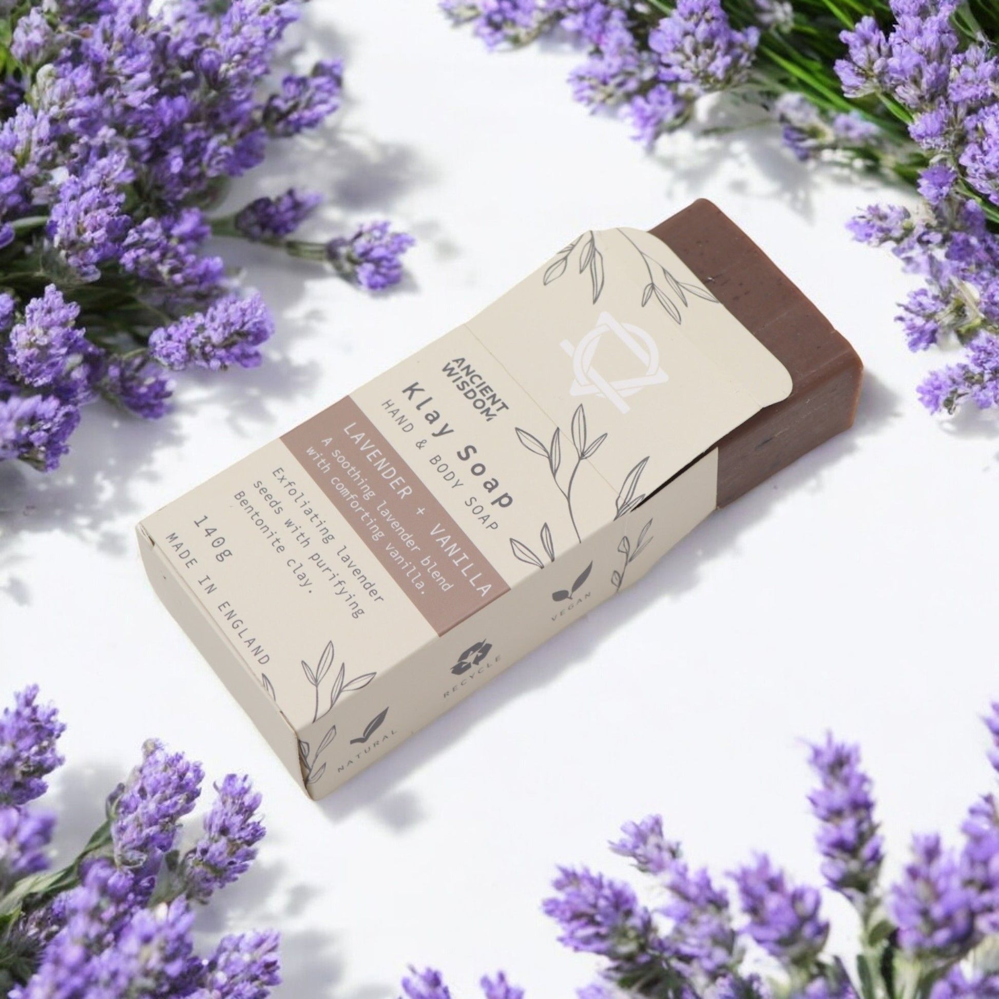 Natürliche Tonerde-Seife mit Lavendel und Vanille