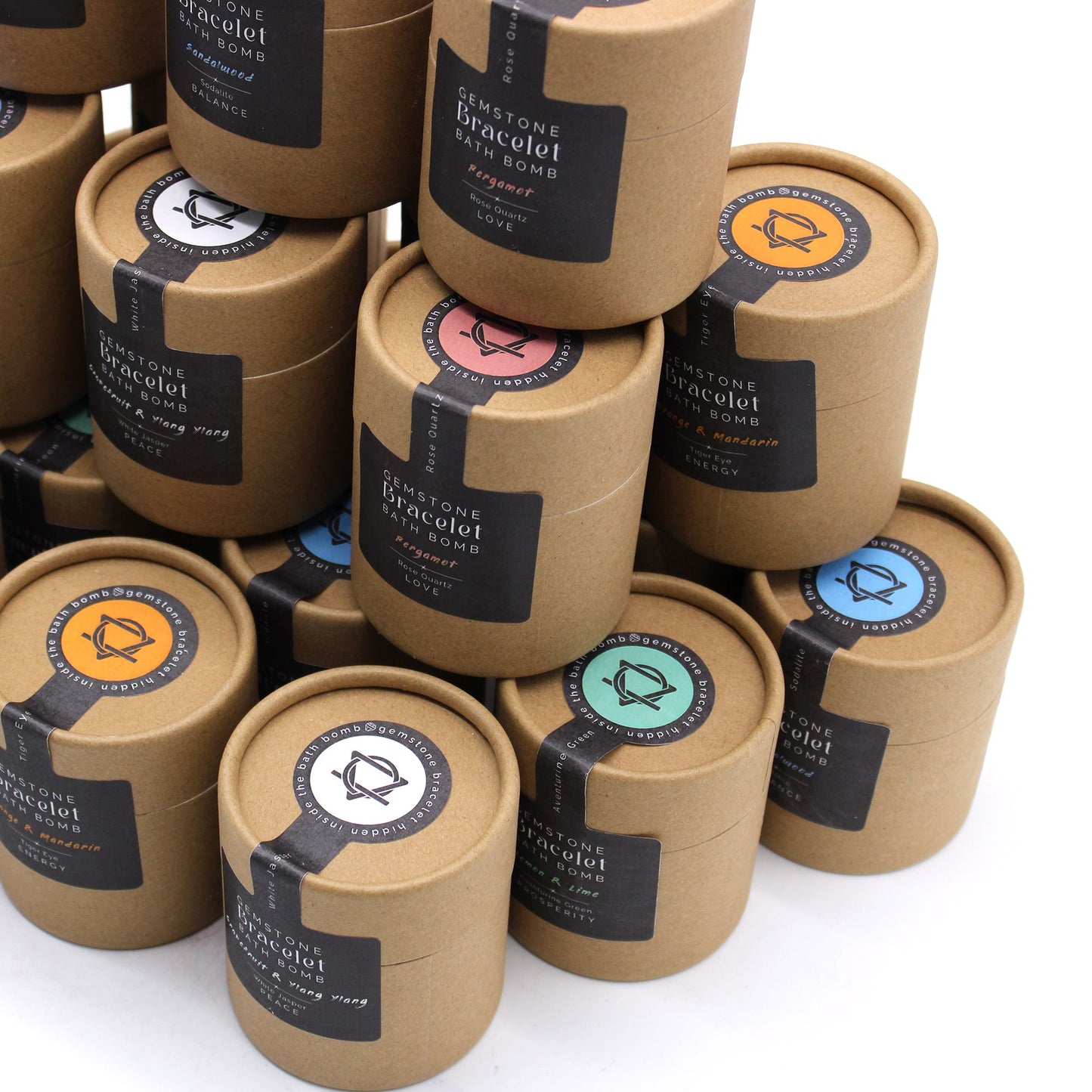 Badebombe mit Edelsteinarmband - Tigerauge