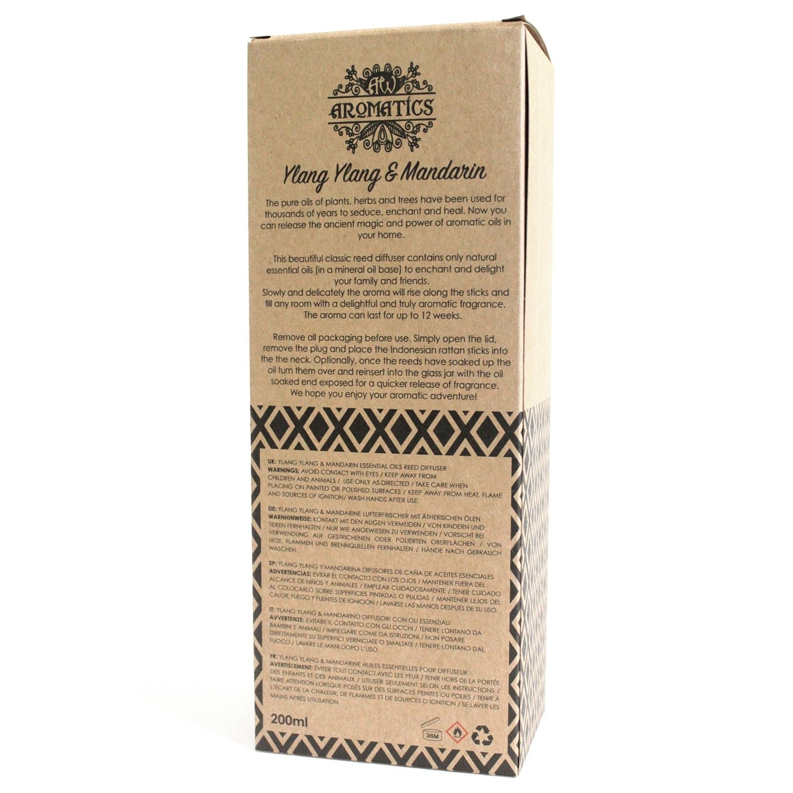 200ml Raumduft aus natürlichen ätherischen Ölen Ylang Ylang & Mandarine