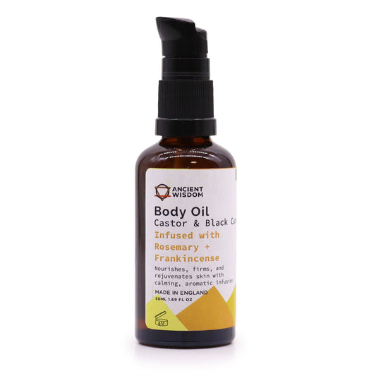 Bio Aromatherapie-Körperöl 50 ml mit Rosmarin und Weihrauch.