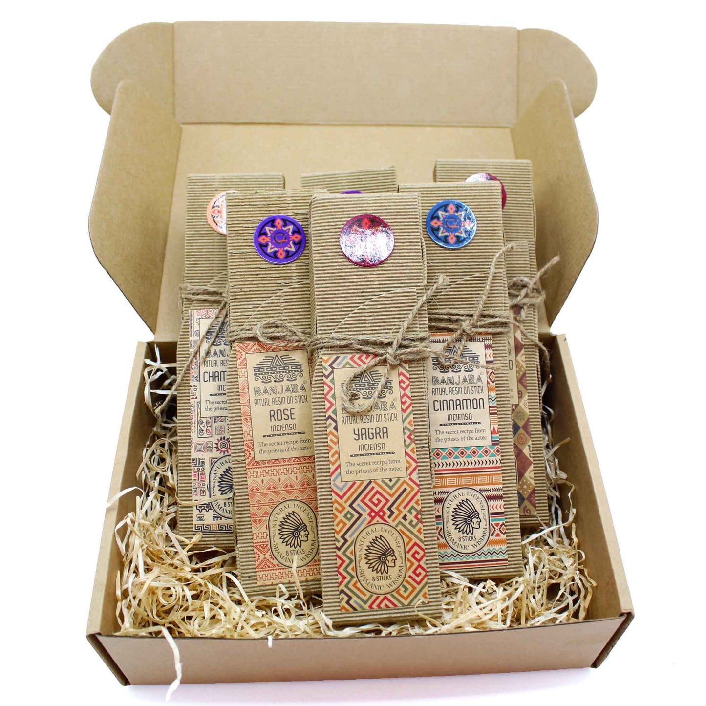 Ritual Resins on Stick Starter Set No.1 in a cardboard box with 6 different scents.