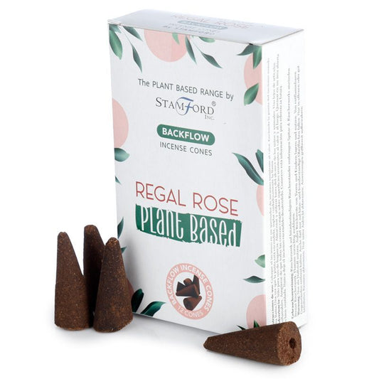 Pflanzliche Backflow Räucherkegel in Rose Duft mit 12 Kegeln.