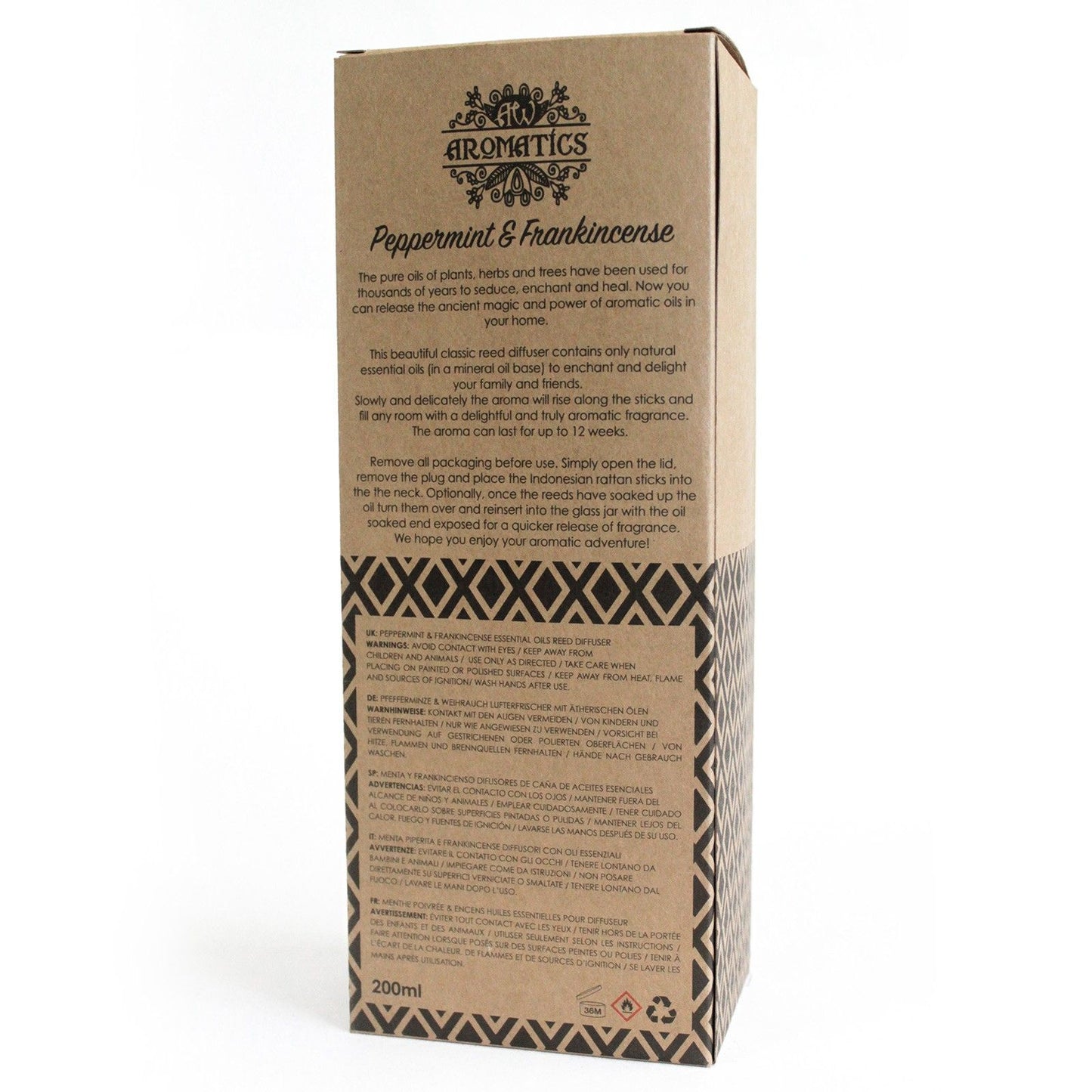 200ml Raumduft aus natürlichen ätherischen Ölen - Peppermint & Frankincense