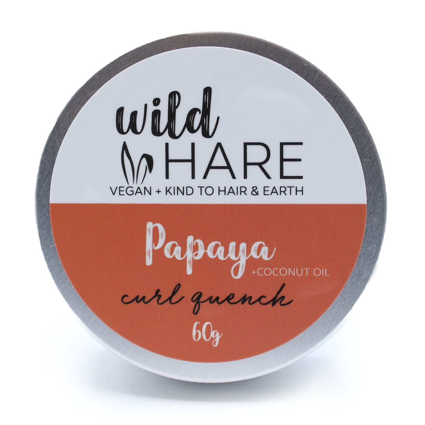 Wild Hare Papaya Curl Quench solid shampoo bar with coconut oil, 60g.