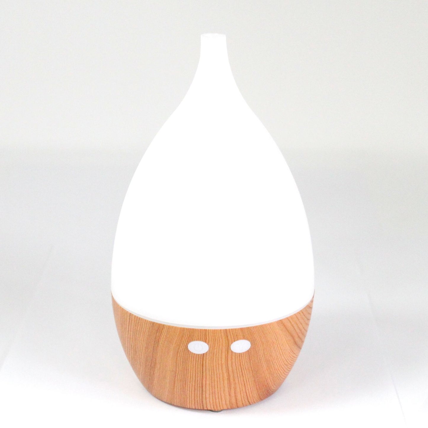 Milan Atomiser with wood-grain base and white top, featuring two buttons.