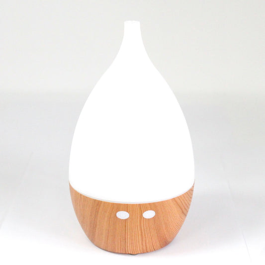 Milan Atomiser with wood-grain base and white top, featuring two buttons.