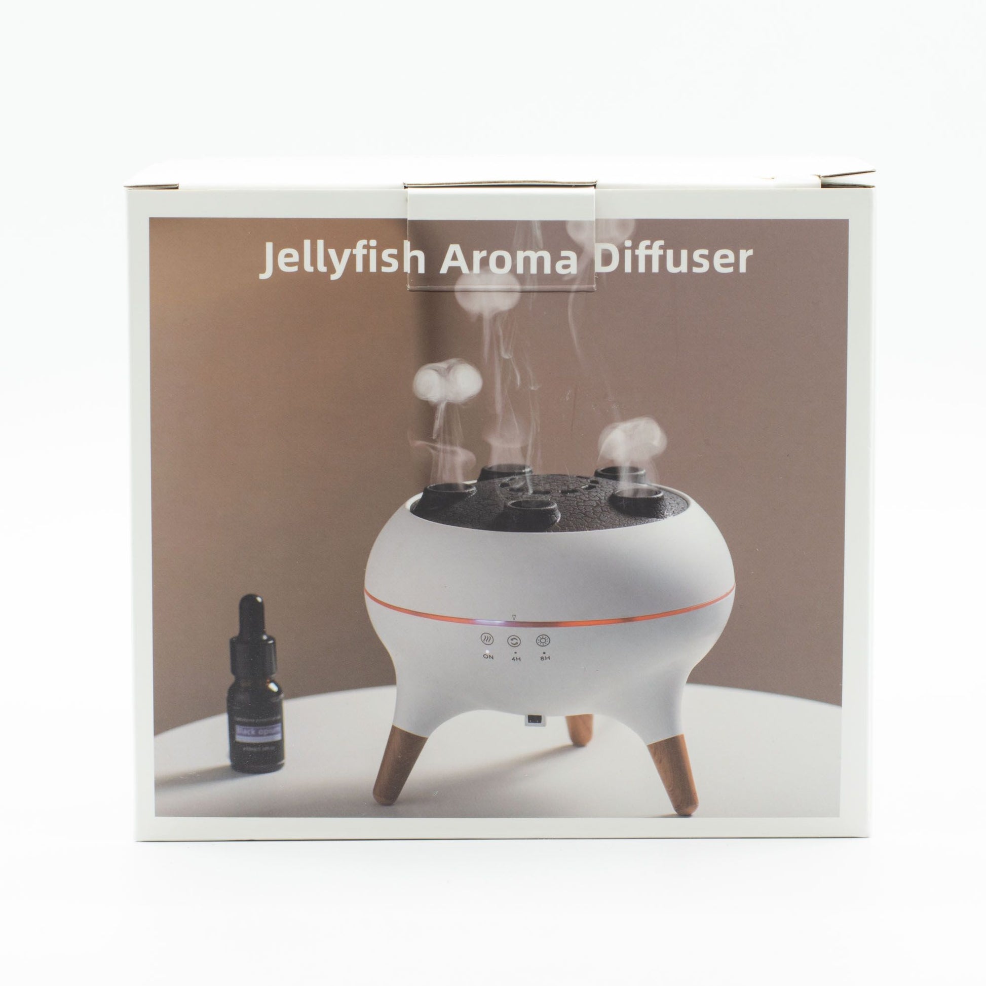 Jellyfish Aroma Diffuser with puff effect and timer settings.