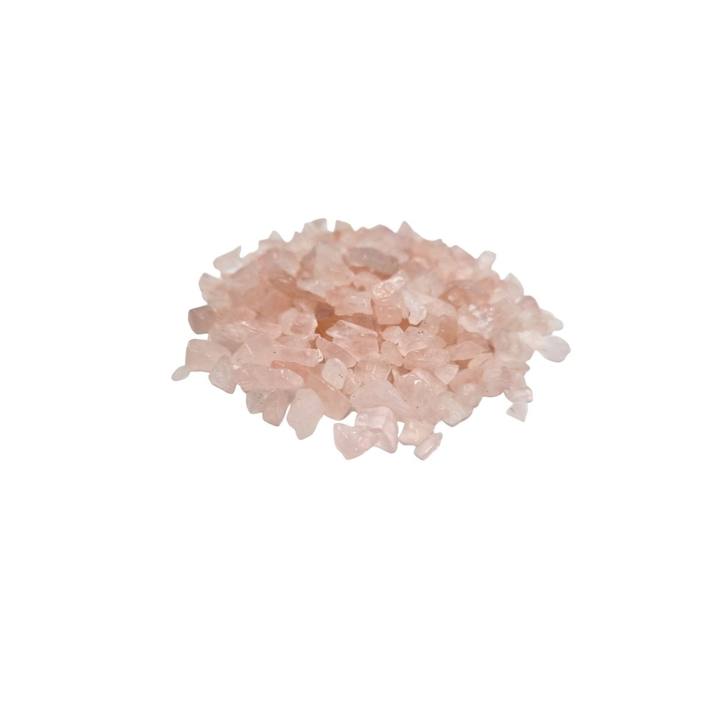 1 kg Rosenquarz-Trommelsteine in zartrosa Farbe.