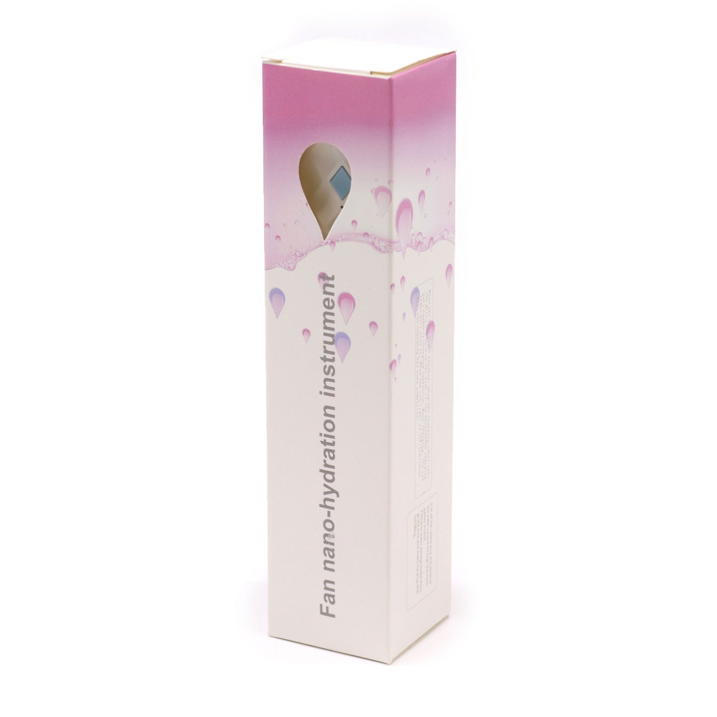 A pink nano mist face fan and spray on a white background.
