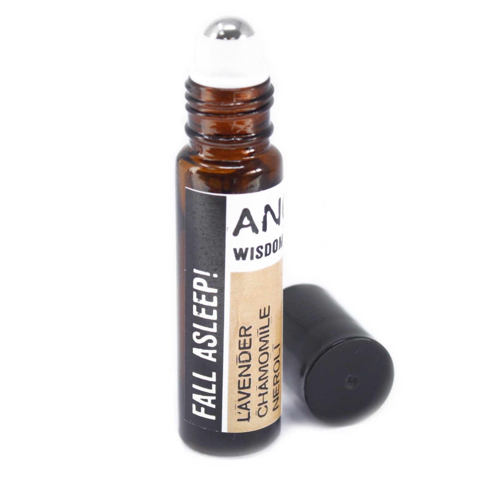 10ml Roll-On mit Lavendel, Kamille und Neroli auf weißem Hintergrund.