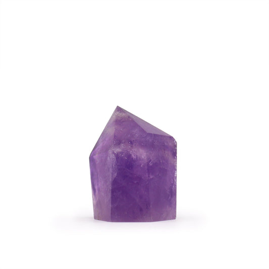 Natürliche Amethyst-Kristallspitze in intensivem Violett.