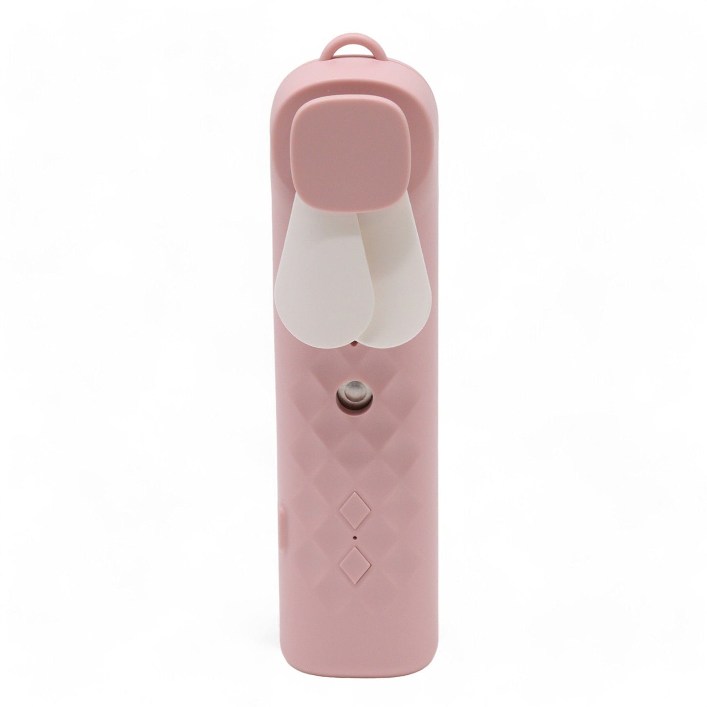 Pink nano mist face fan and spray with USB charging.