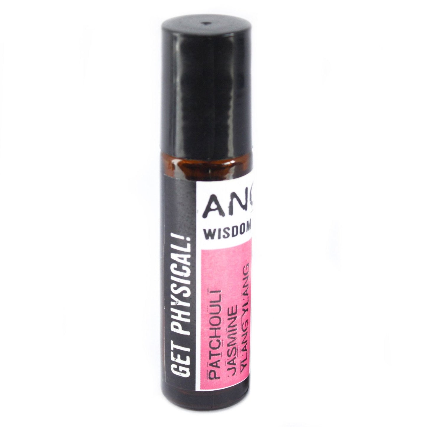 10ml Roll-On with "Get Physical!" label, featuring Patchouli, Jasmine, and Ylang Ylang.