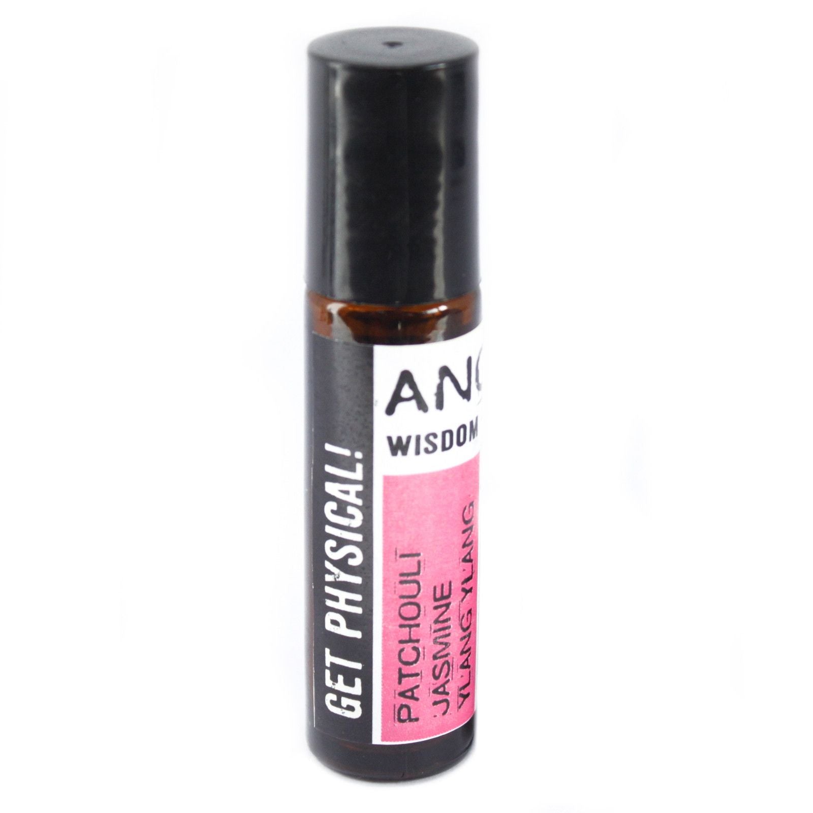 10ml Roll-On with "Get Physical!" label, featuring Patchouli, Jasmine, and Ylang Ylang.