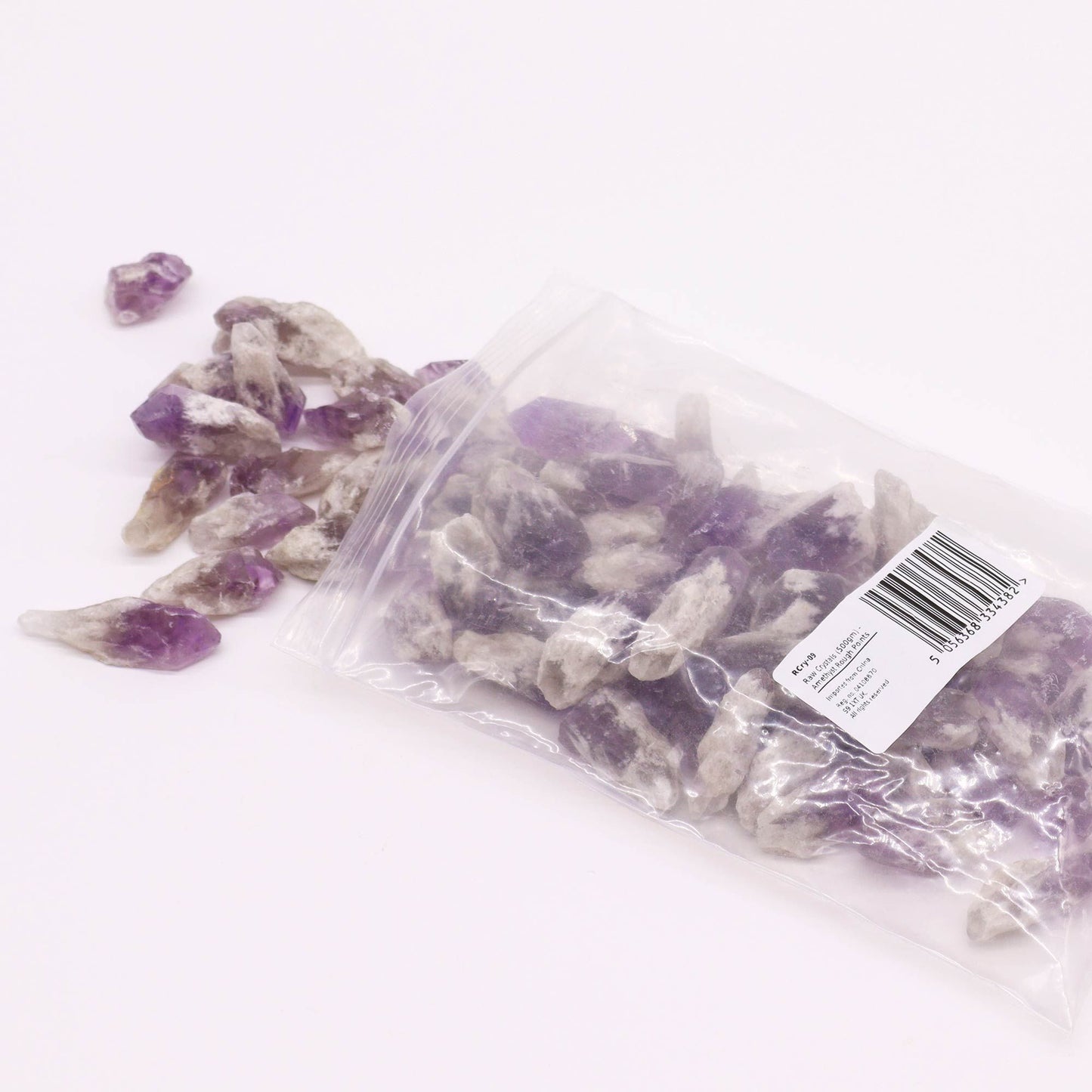 Naturbelassene Amethyst Kristallspitzen in Violett, ca. 500g.