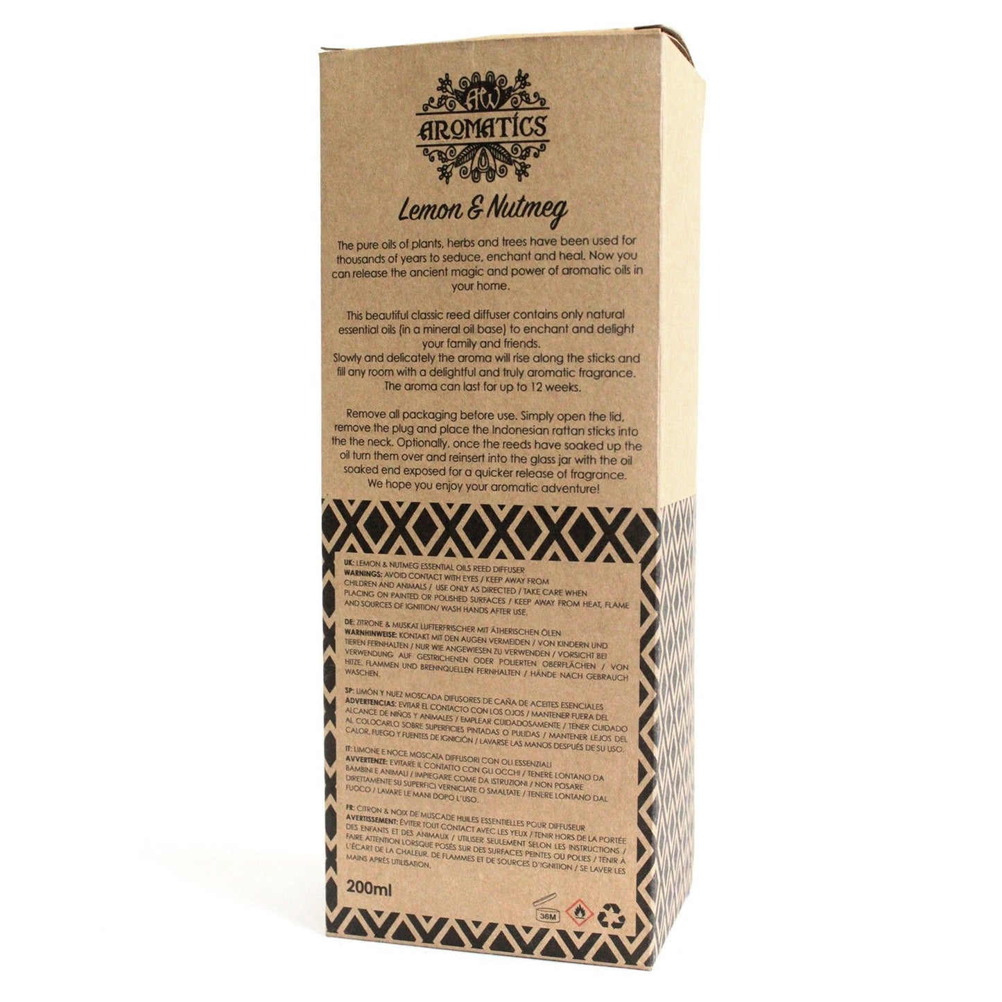 200ml Raumduft aus natürlichen ätherischen Ölen Lemon & Nutmeg