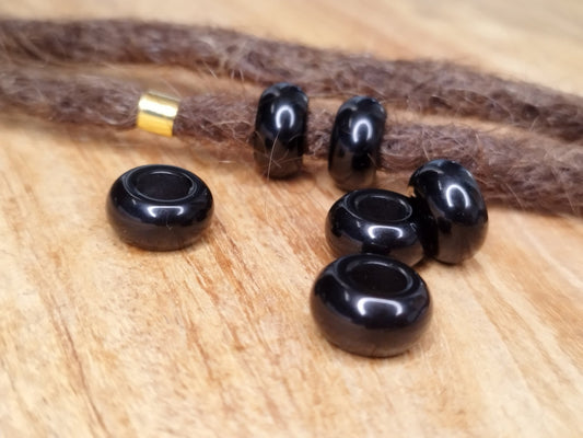 Dreadperlen Obsidian 2er - Set - Flow of Passion