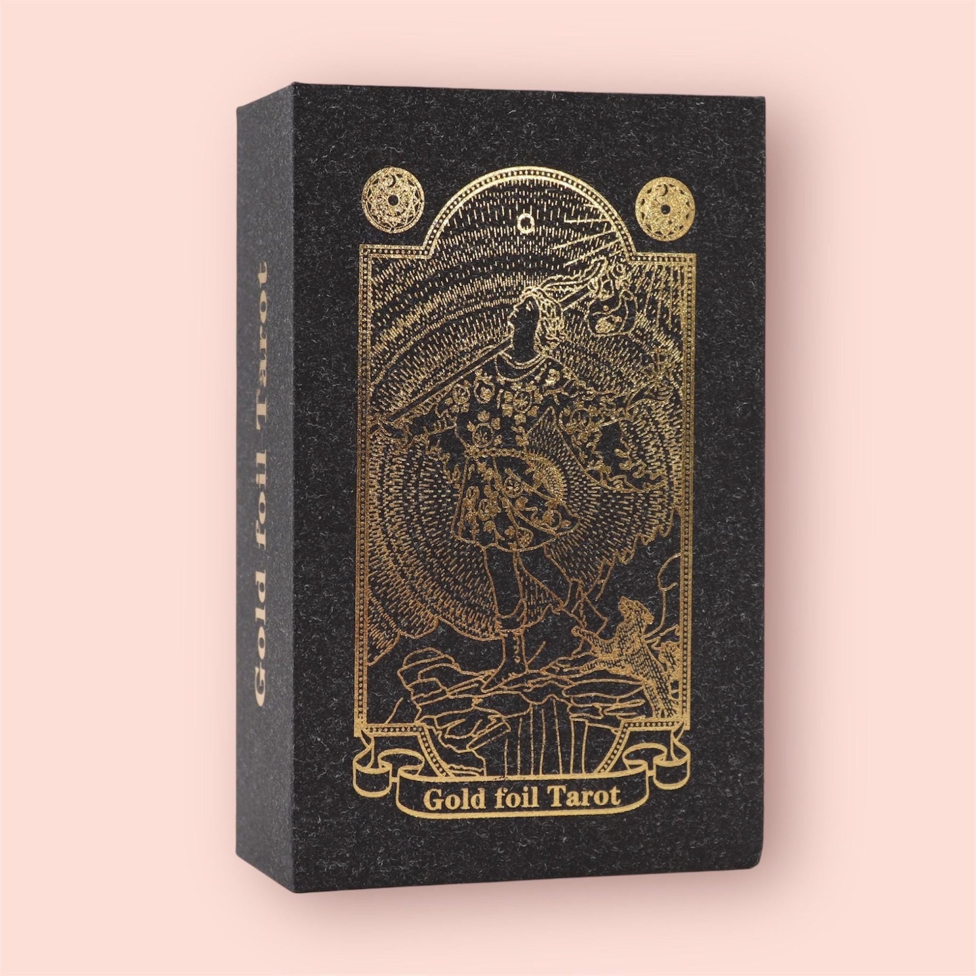 Edle goldene Tarotkarten mit Anleitungsbuch im Geschenkset - Flow of Passion