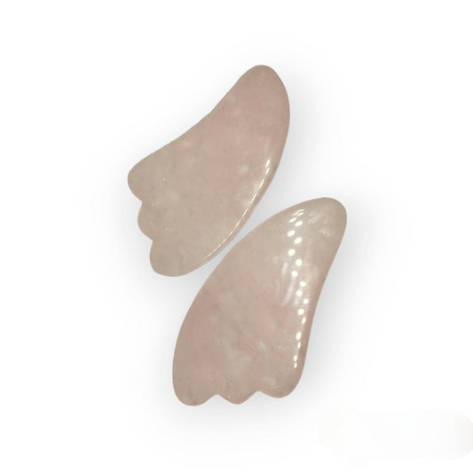Extragroßer Gua Sha aus Rosenquarz für Gesichtsmassagen und Selfcare - Flow of Passion