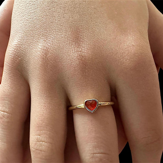 Größenverstellbarer Ring mit natürlichem Karneol - Flow of Passion