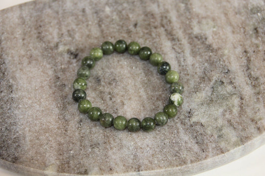 Heilsteinarmband aus Nephritjade - Flow of Passion