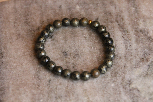 Heilsteinarmband aus Pyrit 8mm - Flow of Passion