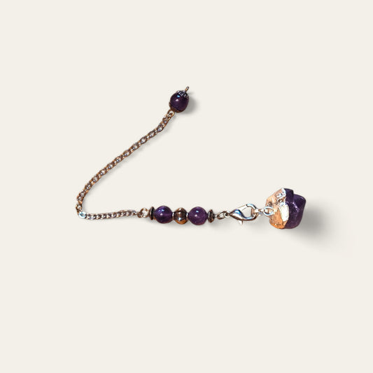 Heilsteinpendel aus Amethyst - Flow of Passion