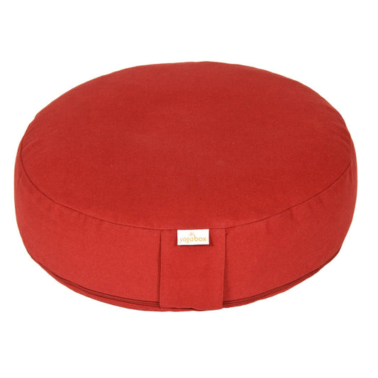 meditationskissen-basic-extra-flach-bordeaux-buchweizenschalen-35-x-35-x-8-cm-621057 - Flow of Passion