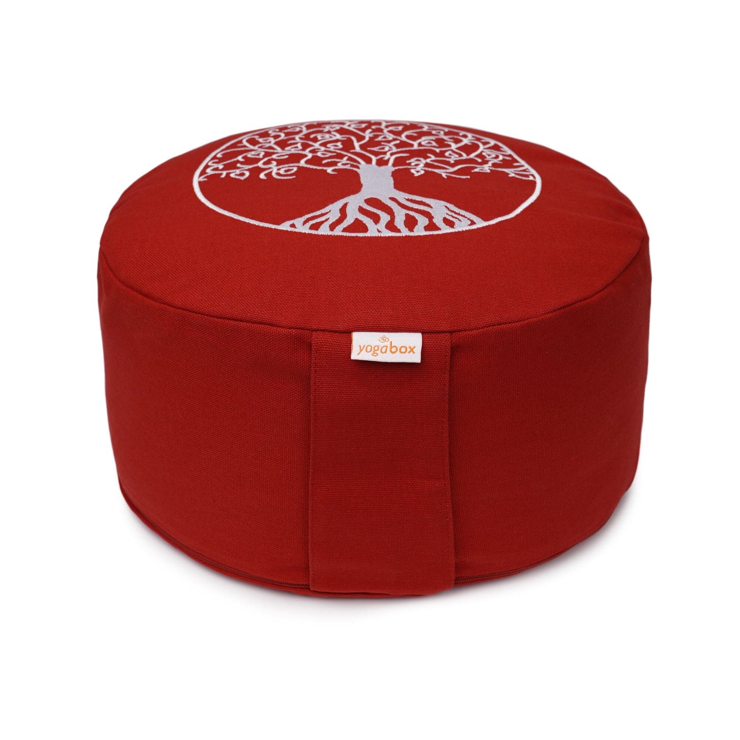 meditationskissen-gluckssitzr-lebensbaum-bordeaux-buchweizenschalen-33-x-33-x-15-cm-570414 - Flow of Passion