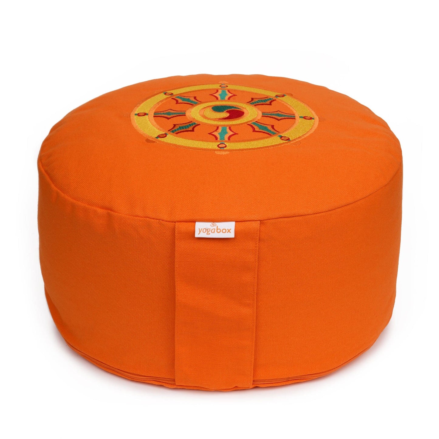 meditationskissen-gluckssitzr-rondo-dharmarad-orange-buchweizenschalen-33-x-33-x-15-cm-877224 - Flow of Passion