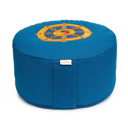 meditationskissen-gluckssitzr-rondo-dharmarad-petrol-buchweizenschalen-33-x-33-x-15-cm-812580 - Flow of Passion