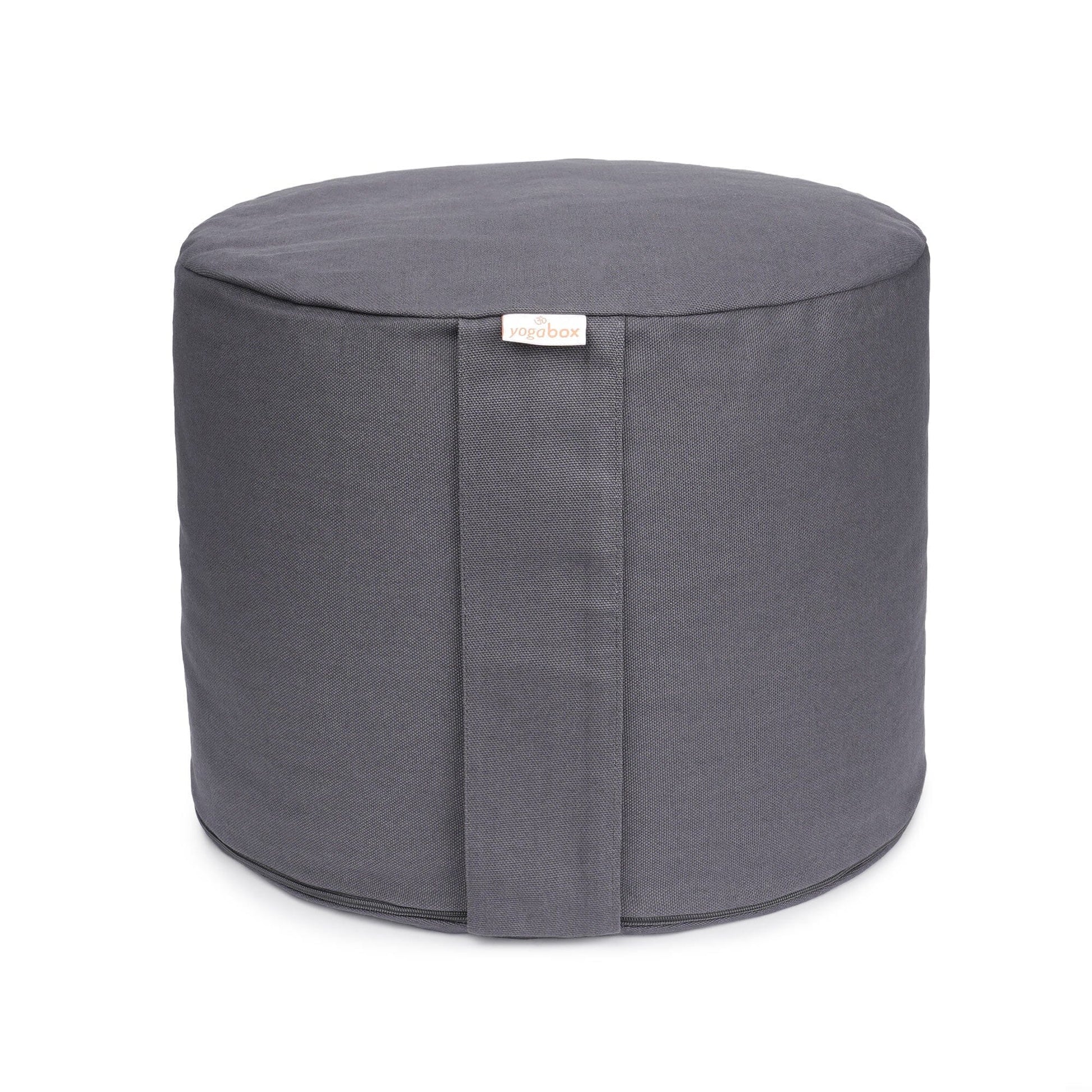 meditationskissen-rondo-big-basic-grau-buchweizenschalen-35-x-35-x-25-cm-378671 - Flow of Passion