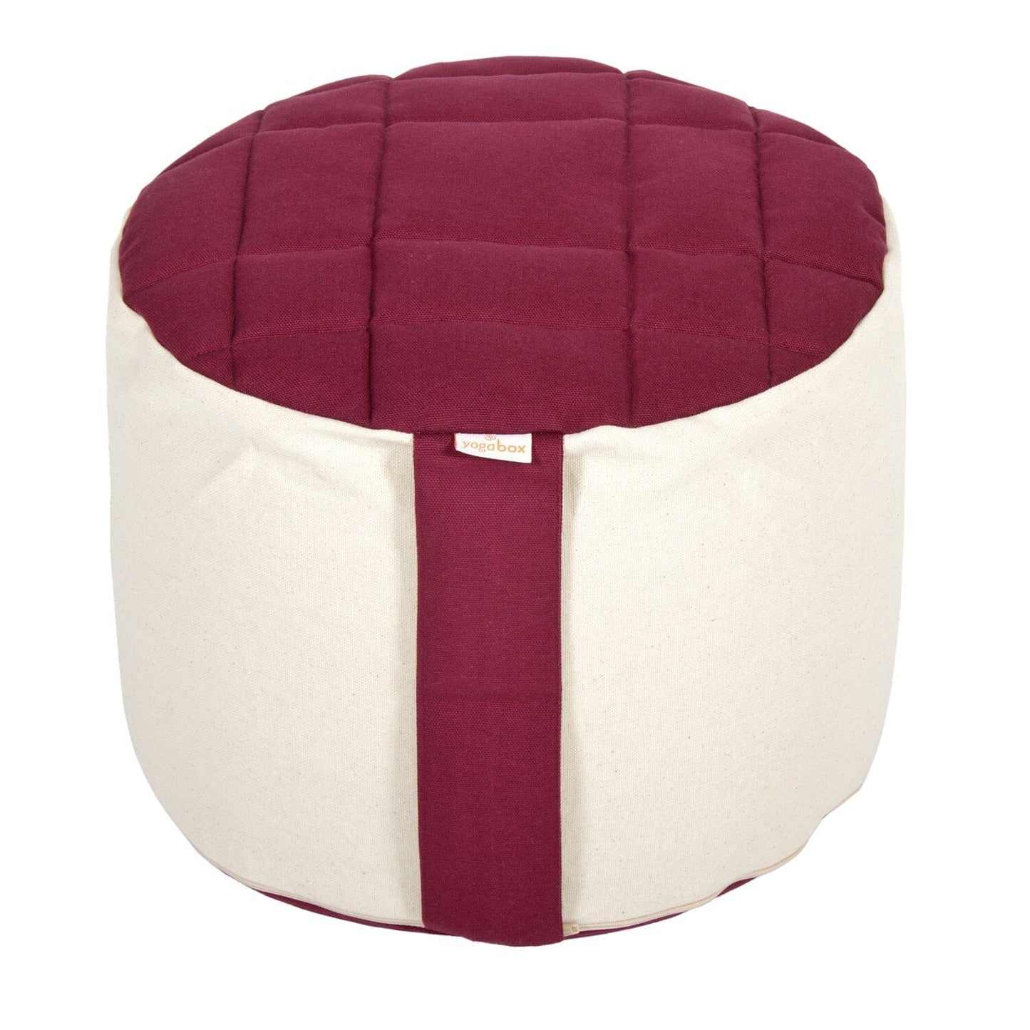 meditationskissen-rondo-big-premium-aubergine-natur-buchweizenschalen-35-x-35-x-25-cm-891805 - Flow of Passion